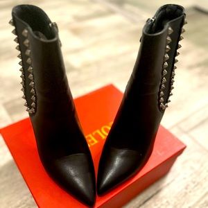Spiked Ankle Boots.